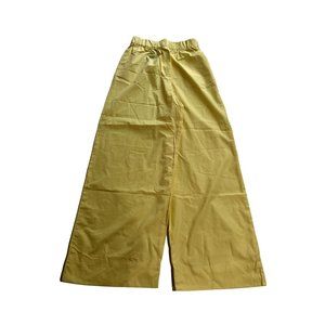 Daily Drills Yellow Wide-Leg Poplin Pants size XS